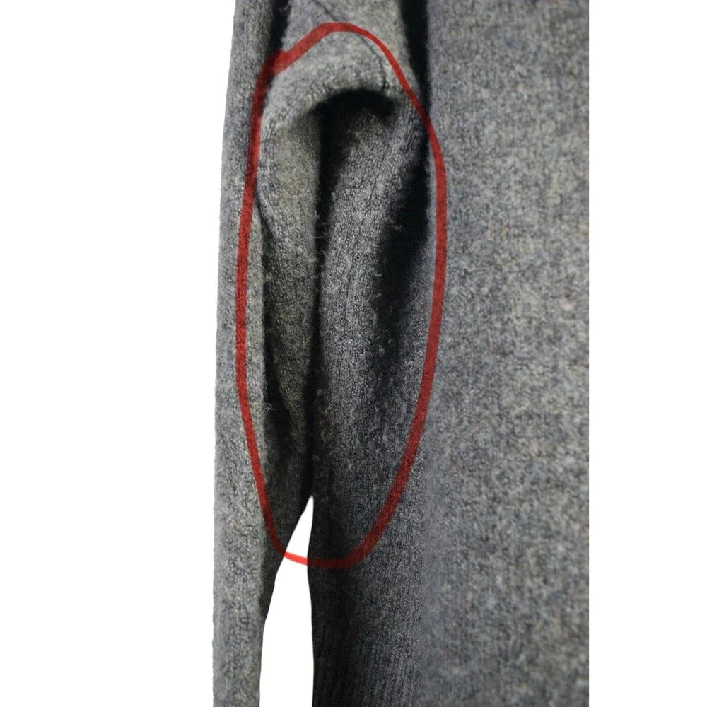 Madewell Oversized V Neck Sweater Womens Wool Blend S Cozycore Soft Grunge Gray